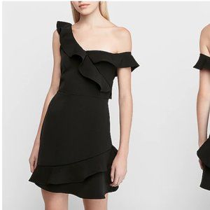 Express Ruffle Off the Shoulder Mini Dress